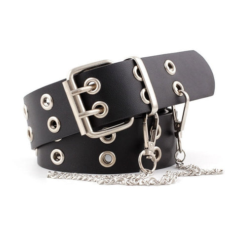 Best YBT Women Belt Imitation Leather Pin Buckle Belt New Punk Wind Jeans Fashion Individual Decorative Belt Chain Women Belt