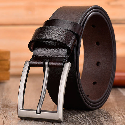 JIFANPAUL leather men's belt classic pin buckle design fashion modern youth jeans decorative high quality new belt free shipping