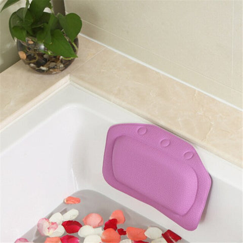 SPA Bath Pillow Home Bathtub Pillow PVC Neck Bathtub Cushion Neck Support Pillow Soft Headrest Suction Cup Bathtub Pillow