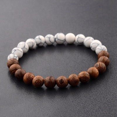 Lava Stone Men Bracelet Natural Moonstone Bead Tibetan Buddha Bracelet Chakra Diffuser Bracelets Men Jewelry Gifts Drop Shipping