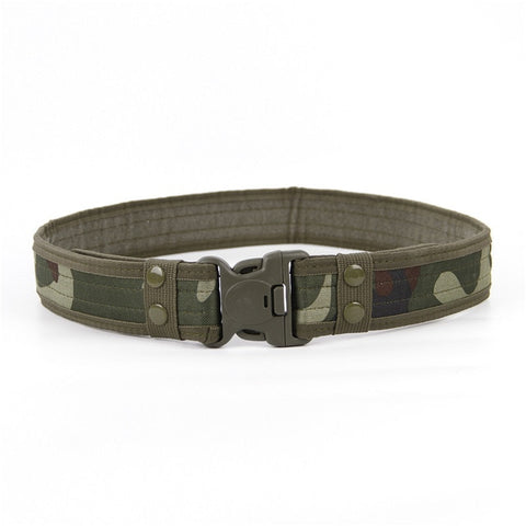 New Army Style Combat Belts Quick Release Tactical Belt Fashion Men Canvas Waistband Outdoor Hunting 5Colors 130cm 2019