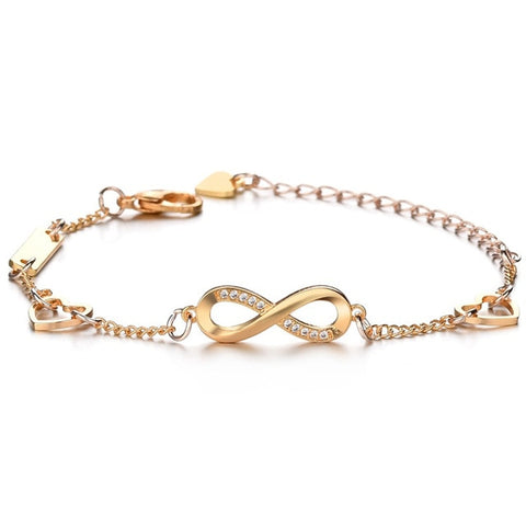 Hot Sale 30 Styles Love Heart Charm Bracelets For Women Gold Silver Stainless Steel Link Chain Friendship Couple Bracelet