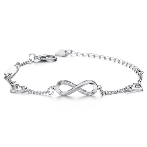 Hot Sale 30 Styles Love Heart Charm Bracelets For Women Gold Silver Stainless Steel Link Chain Friendship Couple Bracelet