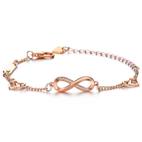 Hot Sale 30 Styles Love Heart Charm Bracelets For Women Gold Silver Stainless Steel Link Chain Friendship Couple Bracelet