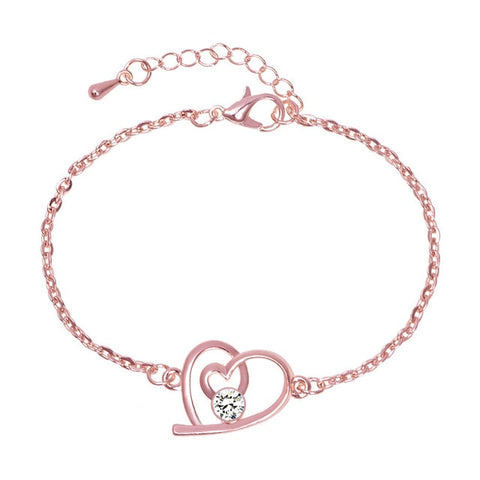 Hot Sale 30 Styles Love Heart Charm Bracelets For Women Gold Silver Stainless Steel Link Chain Friendship Couple Bracelet