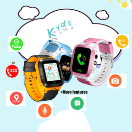 Smart Watch Kids Touch Screen Camera Positioning For Children's Watches SOS Call Location Anti-Lost Reminder Baby Watch Clock