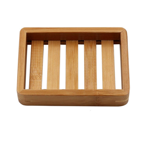 Wooden Natural Bamboo Soap Dishes Tray Holder Storage Soap Rack Plate Box Container Portable Bathroom Soap Dish Storage Box