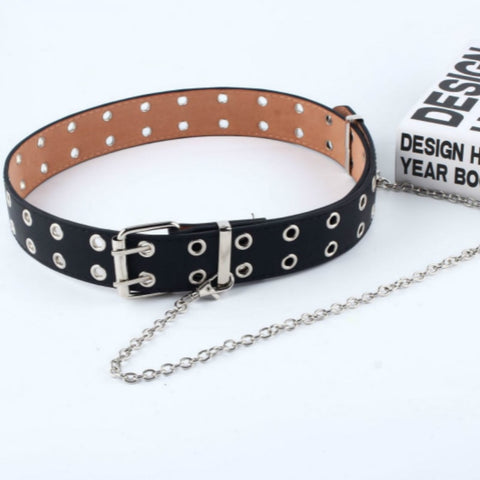 Newest Design Detachable Waist Belt Chain Punk Hip-hop Trendy Women Belts Lady Fashion silver Pin Buckle leather Waistband Jeans