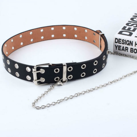 Newest Design Detachable Waist Belt Chain Punk Hip-hop Trendy Women Belts Lady Fashion silver Pin Buckle leather Waistband Jeans