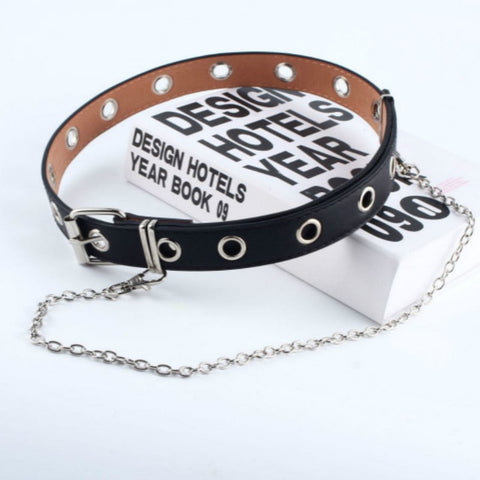 Newest Design Detachable Waist Belt Chain Punk Hip-hop Trendy Women Belts Lady Fashion silver Pin Buckle leather Waistband Jeans