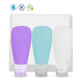 1/3Pcs 60/90ml Silicone Refillable Bottle Travel Shampoo Bottle Lotion Travel Packing Press Bottles Portable Cosmetic Container