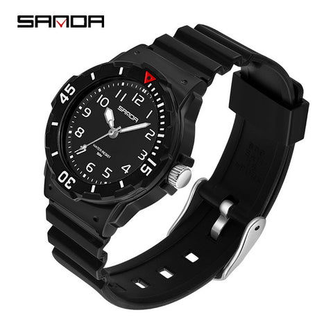 SANDA  New Women Luxury Brand Watch Simple Quartz Wristwatch stop watch water resistant  Luminous Hands  christmas gift  i watch