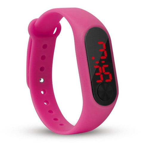 LED Electronic Digital Bracelet Watches Casual Sports watch Candy Color Silicone Couples Wrist Watch