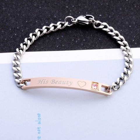 Women Silver Rose Gold Bracelet for Female Crystal Heart Charm Bracelet Women Bridal Wedding Fine Jewelry Gift