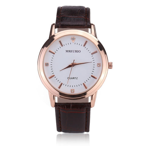 Leather Lover's Watches Simple Elegant 12 Roman Numerals Black Waterproof Couple Watch Gifts for Men Women Clock Reloj Mujer