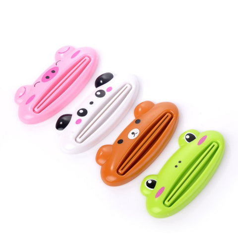 1pcs Animal Easy Toothpaste Dispenser Plastic Tooth Paste Tube Squeezer Useful Toothpaste Rolling Holder For Home Bathroom